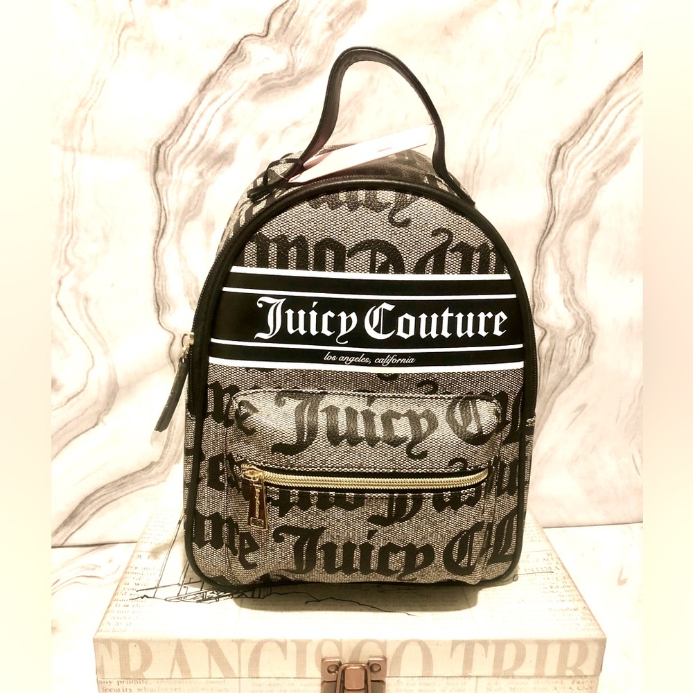 Juicy Couture small Black/Beige Billboard Backpack brand new with tags